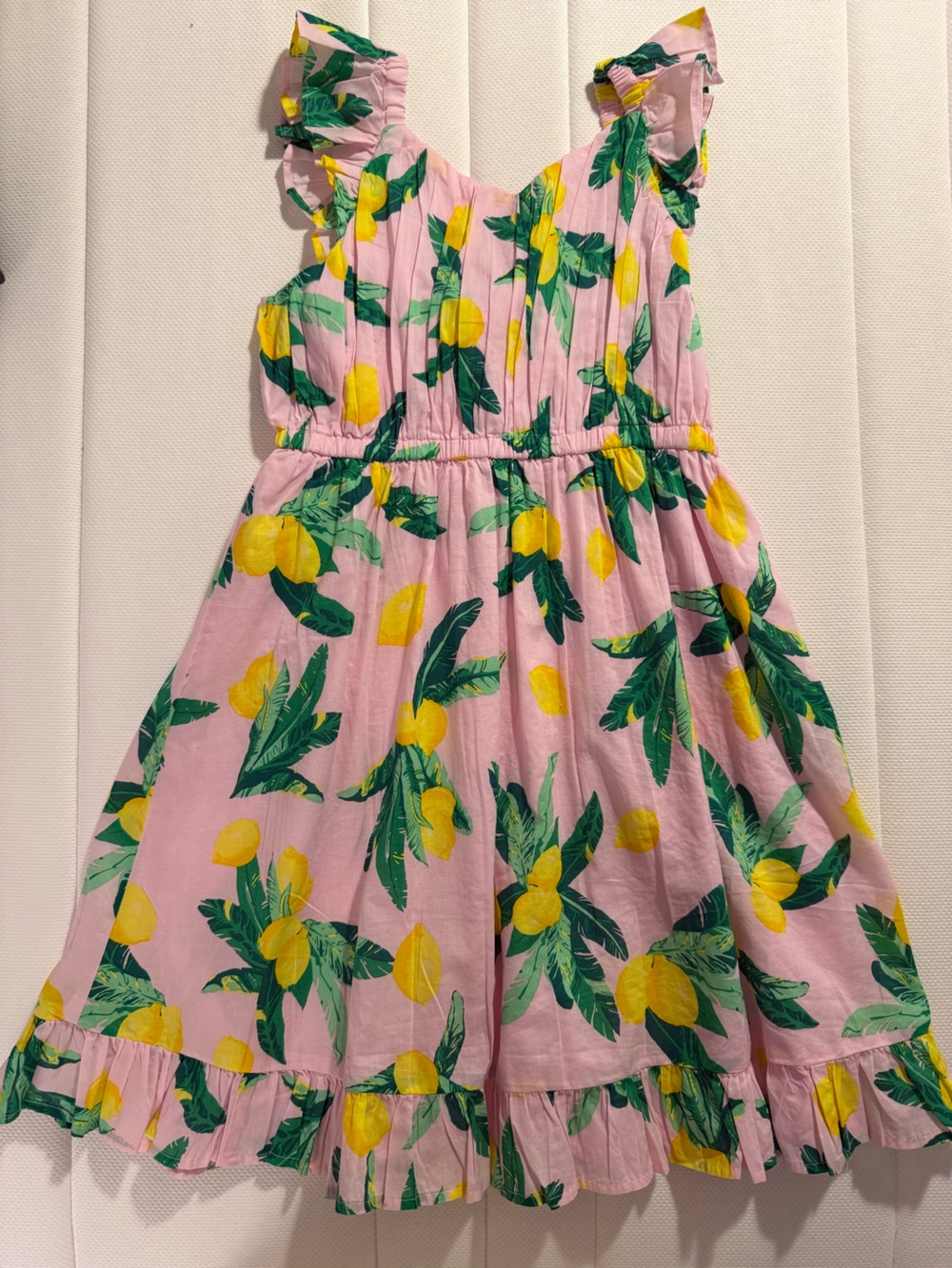 Crewcuts Pink Lemon-Print Sundress